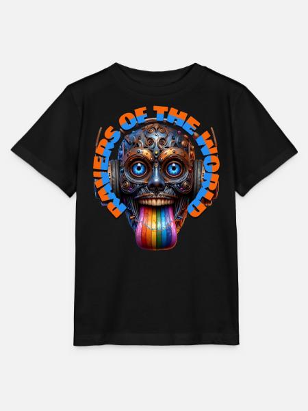 RAVERS OF THE WORLD - Cool Creature & Headphones! - Stanley/Stella MINI CREATOR Kids’ T-Shirt - black