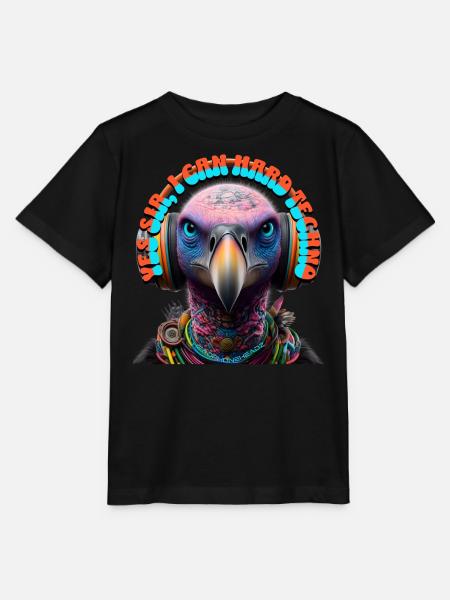 YES SIR I CAN HARD TECHNO - Vulture & Headphones! - Stanley/Stella MINI CREATOR Kids’ T-Shirt - black