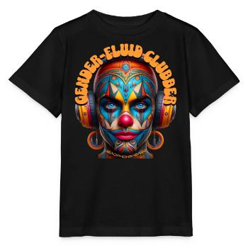 GENDER-FLUID CLUBBER - Cool Human with Headphones! - Stanley/Stella MINI CREATOR Kids’ T-Shirt - black - Front - Mikhail (115cm)
