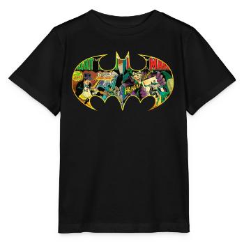 Batman Logo Comic - Stanley/Stella Kinder T-Shirt MINI CREATOR  - Schwarz - Vorne - Mikhail (115cm)