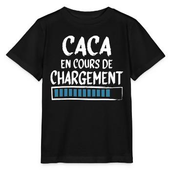 Caca Boudin Bébé Homme Femme Cadeau Humour - T-shirt bio MINI CREATOR Stanley/Stella Enfant - noir - Devant - Mikhail (115cm)