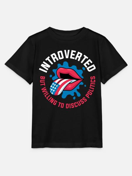 Introverted Politics Introvertiert Geschenk - Stanley/Stella Kinder T-Shirt MINI CREATOR  - Schwarz