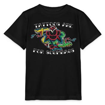 Les tatouages sont pour les salauds Tatouage Cadeau - T-shirt bio MINI CREATOR Stanley/Stella Enfant - noir - Devant - Mikhail (115cm)