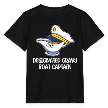 Gravy Boat Captain Thanksgiving Gift - Stanley/Stella MINI CREATOR Kids’ T-Shirt - black - Front - Mikhail (115cm)