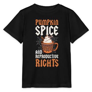 Pumpkin Spice Reproductive Rights Pumpkin Gift - Stanley/Stella MINI CREATOR Kids’ T-Shirt - black - Front - Mikhail (115cm)