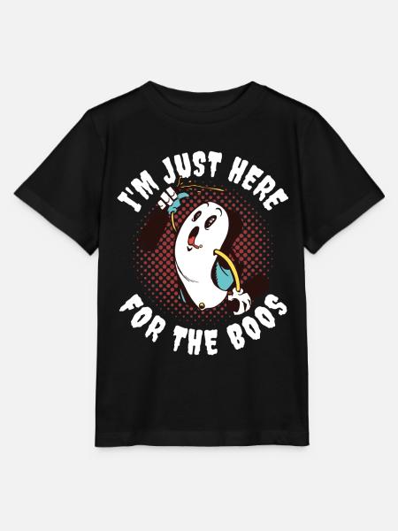 Im Just Here For The Boos Geist Geschenk - Stanley/Stella Kinder T-Shirt MINI CREATOR  - Schwarz