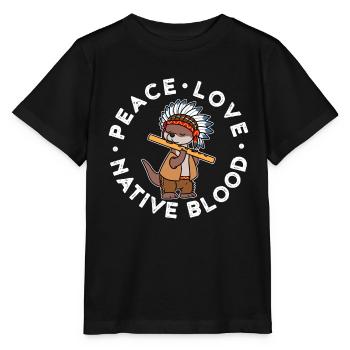 Native Blood Native Americans Gift - Stanley/Stella MINI CREATOR Kids’ T-Shirt - black - Front - Mikhail (115cm)