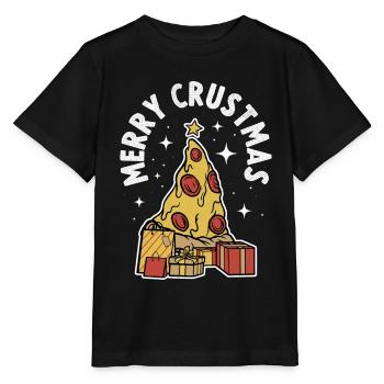 Pizza Christmas Christmas Dinner Gift - Stanley/Stella MINI CREATOR Kids’ T-Shirt - black - Front - Mikhail (115cm)