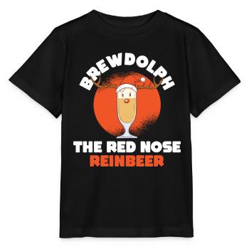 Brewdolph Christmas Dinner Gift - Stanley/Stella MINI CREATOR Kids’ T-Shirt - black - Front - Mikhail (115cm)