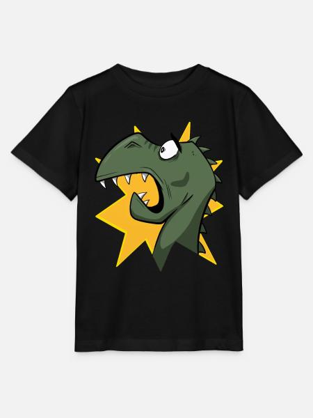 lustiges Dino Shirt, Dinosaurier, Kinder, Sticker - Stanley/Stella Kinder T-Shirt MINI CREATOR - Schwarz