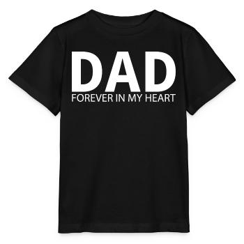 Papa: Für immer in meinem Herzen. Gestaltung des Denkmals - Stanley/Stella Kinder T-Shirt MINI CREATOR  - Schwarz - Vorne - Mikhail (115cm)