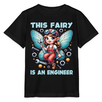 Vergiss Fee und Prinzessin - ich bin Ingenieur - Stanley/Stella Kinder T-Shirt MINI CREATOR  - Schwarz - Vorne - Mikhail (115cm)