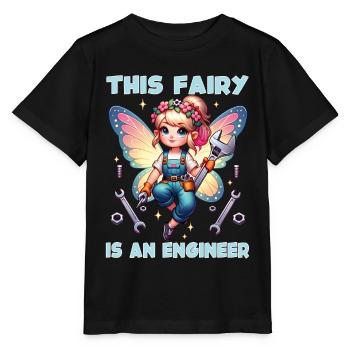 Vergiss Fee und Prinzessin - ich bin Ingenieur - Stanley/Stella Kinder T-Shirt MINI CREATOR  - Schwarz - Vorne - Mikhail (115cm)