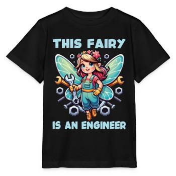 Vergiss Fee und Prinzessin - ich bin Ingenieur - Stanley/Stella Kinder T-Shirt MINI CREATOR  - Schwarz - Vorne - Mikhail (115cm)