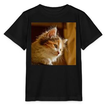 cat cat mask cat mask mask cats - Stanley/Stella MINI CREATOR Kids’ T-Shirt - black - Front - Mikhail (115cm)