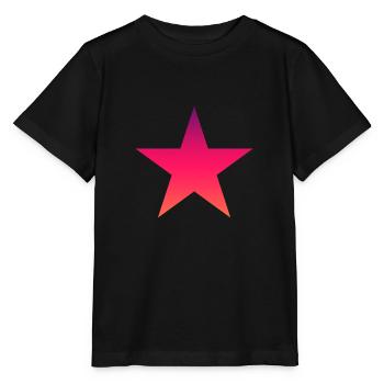 red star mask colorful star - Stanley/Stella MINI CREATOR Kids’ T-Shirt - black - Front - Mikhail (115cm)