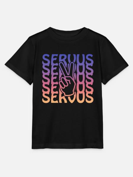 servus peace - Stanley/Stella Kinder T-Shirt MINI CREATOR  - Schwarz