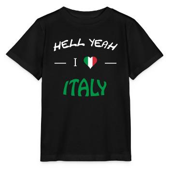 i love italy - Stanley/Stella Kinder T-Shirt MINI CREATOR  - Schwarz - Vorne - Mikhail (115cm)