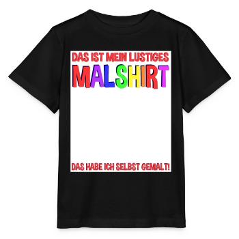 Lustiges Malen Zeichnen Shirts Bemalen Malshirt - Stanley/Stella Kinder T-Shirt MINI CREATOR  - Schwarz - Vorne - Mikhail (115cm)
