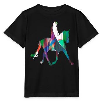 équitation,équitation,course,équitation,équitation - T-shirt bio MINI CREATOR Stanley/Stella Enfant - noir - Devant - Mikhail (115cm)