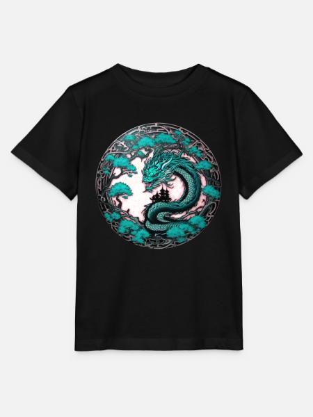 drache,chinesischer drache,gothic,tattoo - Stanley/Stella Kinder T-Shirt MINI CREATOR - Schwarz