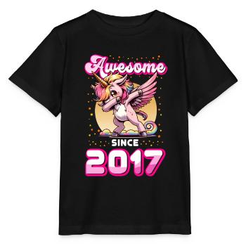 Licorne Anniversaire Génial depuis 2017 - T-shirt bio MINI CREATOR Stanley/Stella Enfant - noir - Devant - Mikhail (115cm)