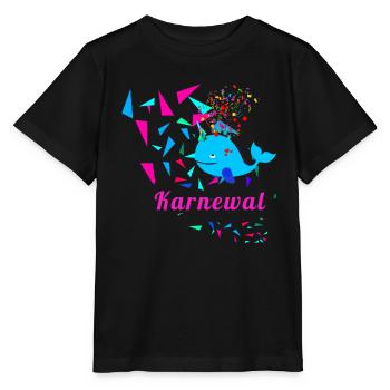 Carnival,Whale,Confetti,Carnival,Whale, Colorful - Stanley/Stella MINI CREATOR Kids’ T-Shirt - black - Front - Mikhail (115cm)