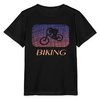 biking - Stanley/Stella Kinder T-Shirt MINI CREATOR  - Schwarz - Vorne - Mikhail (115cm)