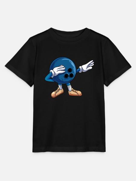Dabbing Bowlingkugel Kugel - Stanley/Stella Kinder T-Shirt MINI CREATOR - Schwarz