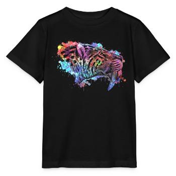 Tigre à dents de sabre - T-shirt bio MINI CREATOR Stanley/Stella Enfant - noir - Devant - Mikhail (115cm)