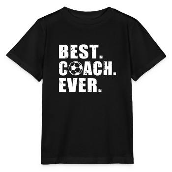 best coach ever football t-shirt coach football - Stanley/Stella MINI CREATOR Kids’ T-Shirt - black - Front - Mikhail (115cm)
