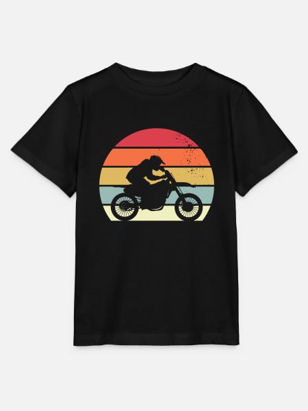 retro motocross motorcycle sport moto - T-shirt bio MINI CREATOR Stanley/Stella Enfant - noir
