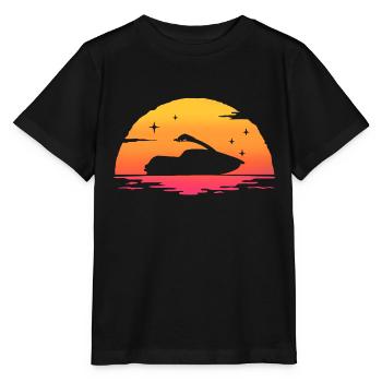 Sonnenaufgang Jetski Jetski Wassersport - Stanley/Stella Kinder T-Shirt MINI CREATOR  - Schwarz - Vorne - Mikhail (115cm)