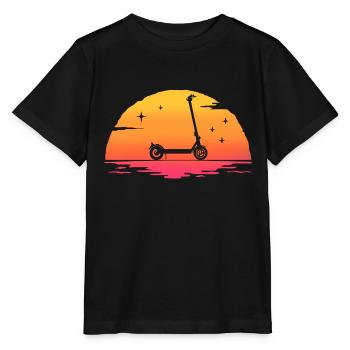 Sonnenaufgang Roller Retro Roller Roller - Stanley/Stella Kinder T-Shirt MINI CREATOR  - Schwarz - Vorne - Mikhail (115cm)