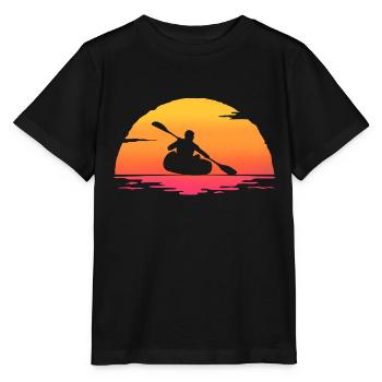 sunrise canoë canoéiste kayak pagayer kayakiste - T-shirt bio MINI CREATOR Stanley/Stella Enfant - noir - Devant - Mikhail (115cm)