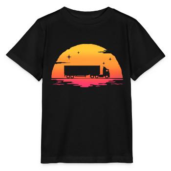 sunrise camion routier cadeau chauffeur - T-shirt bio MINI CREATOR Stanley/Stella Enfant - noir - Devant - Mikhail (115cm)