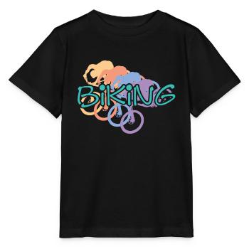 Biking - Stanley/Stella Kinder T-Shirt MINI CREATOR  - Schwarz - Vorne - Mikhail (115cm)