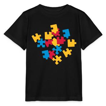 Puzzle - Stanley/Stella Kinder T-Shirt MINI CREATOR  - Schwarz - Vorne - Mikhail (115cm)