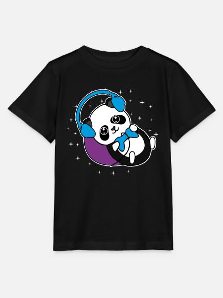 Panda Gamer Pandabär Zocker Geschenkidee - Stanley/Stella Kinder T-Shirt MINI CREATOR - Schwarz