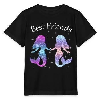 Meilleur ami meilleur cadeau sirène ami - T-shirt bio MINI CREATOR Stanley/Stella Enfant - noir - Devant - Mikhail (115cm)