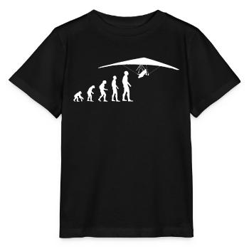 Deltaplane Evolution du deltaplane drôle - T-shirt bio MINI CREATOR Stanley/Stella Enfant - noir - Devant - Mikhail (115cm)