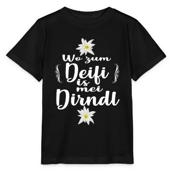 Bayern Dirndl Lustig festzelt Geschenkide - Stanley/Stella Kinder T-Shirt MINI CREATOR  - Schwarz - Vorne - Mikhail (115cm)