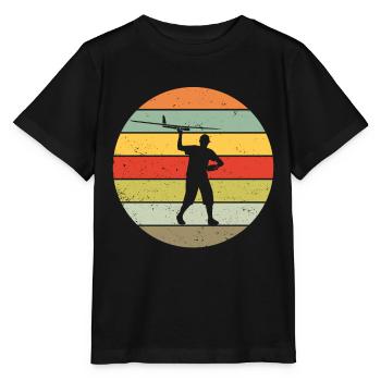 Model Flight Model Maker Airplane Retro Gift - Stanley/Stella MINI CREATOR Kids’ T-Shirt - black - Front - Mikhail (115cm)