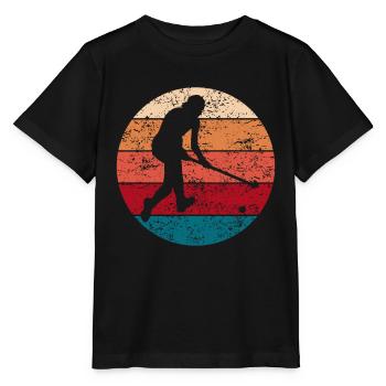 Hockey hockey de hockey rétro rétro cadeau vintage - T-shirt bio MINI CREATOR Stanley/Stella Enfant - noir - Devant - Mikhail (115cm)