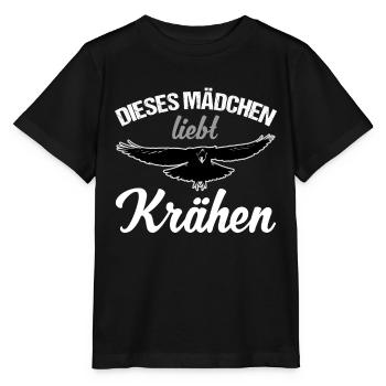 Krähe Rabe Rabenvögel Spruch Mädchen Geschenk - Stanley/Stella Kinder T-Shirt MINI CREATOR  - Schwarz - Vorne - Mikhail (115cm)