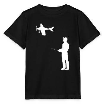 Modèle d’avion RC Volant Rétro Vintage Cadeau - T-shirt bio MINI CREATOR Stanley/Stella Enfant - noir - Devant - Mikhail (115cm)