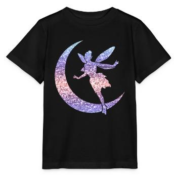 Glitzer Fee Elfe Märchen Damen Mädchen Geschenk - Stanley/Stella Kinder T-Shirt MINI CREATOR  - Schwarz - Vorne - Mikhail (115cm)