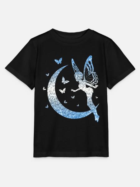 Glitzer Fee Elfe Märchen Damen Mädchen Geschenk - Stanley/Stella Kinder T-Shirt MINI CREATOR - Schwarz