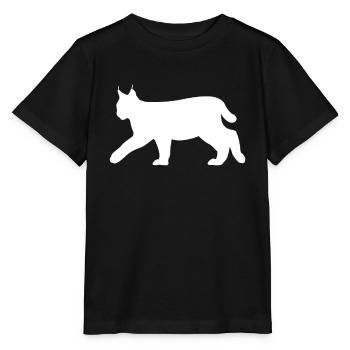 Luchs Rotluchs Waldtiere Tierliebhaber Geschenk - Stanley/Stella Kinder T-Shirt MINI CREATOR  - Schwarz - Vorne - Mikhail (115cm)