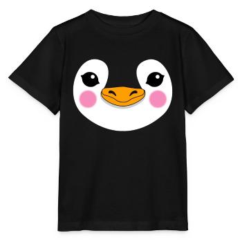 Penguin Face Seabird Seabird Gift - Stanley/Stella MINI CREATOR Kids’ T-Shirt - black - Front - Mikhail (115cm)